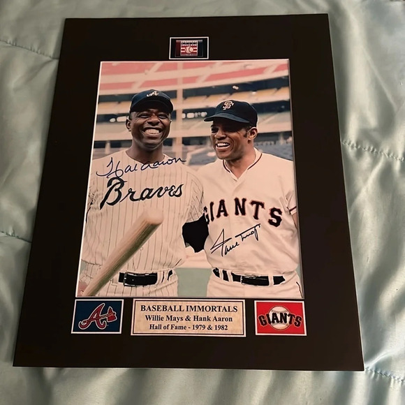 Willie Mays and Hank, Aaron autograph photo - Picture 1 of 1